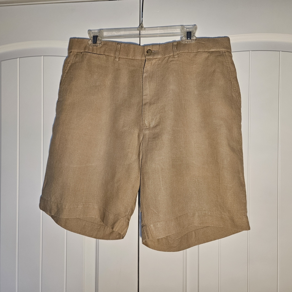 Polo 100% Linen Men's Tan Shorts